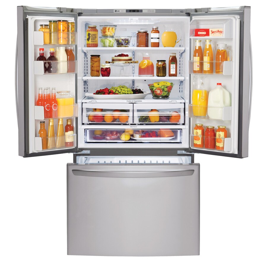 LG 25.4-cu ft French Door Refrigerator with Ice Maker (Stainless