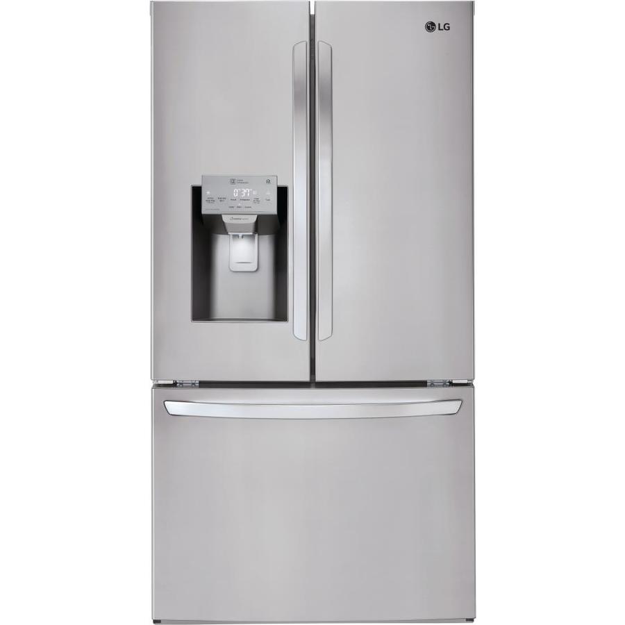 LG 26.2-cu ft French Door Refrigerator with Dual Ice Maker (Stainless Steel) ENERGY STAR