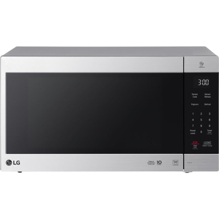LG 0.9-cu ft 1000-Watt Countertop Microwave (Stainless Steel) at Lowes.com