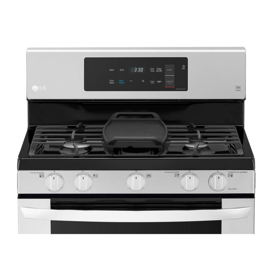 LG EasyClean 5Burner 5.4cu ft True Convection Freestanding Gas Range
