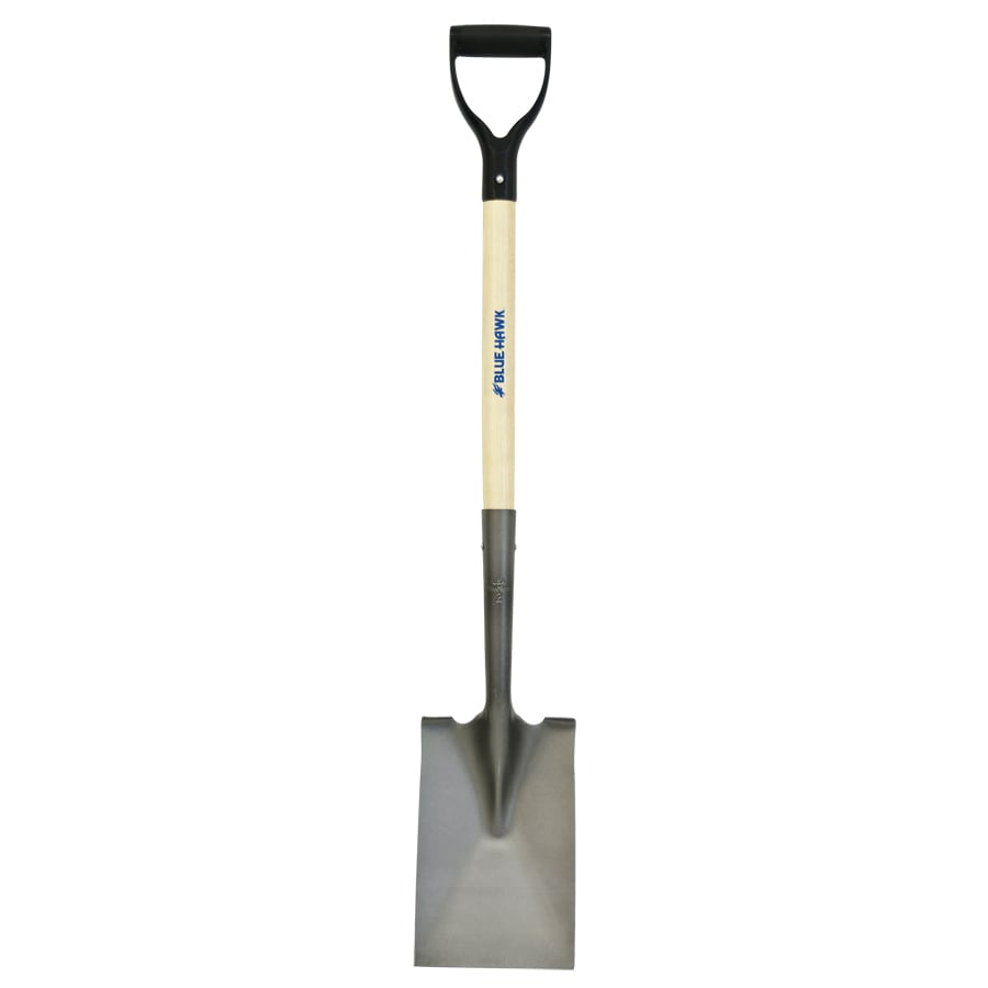 Blue Hawk Short-Handle Wood Garden Spade