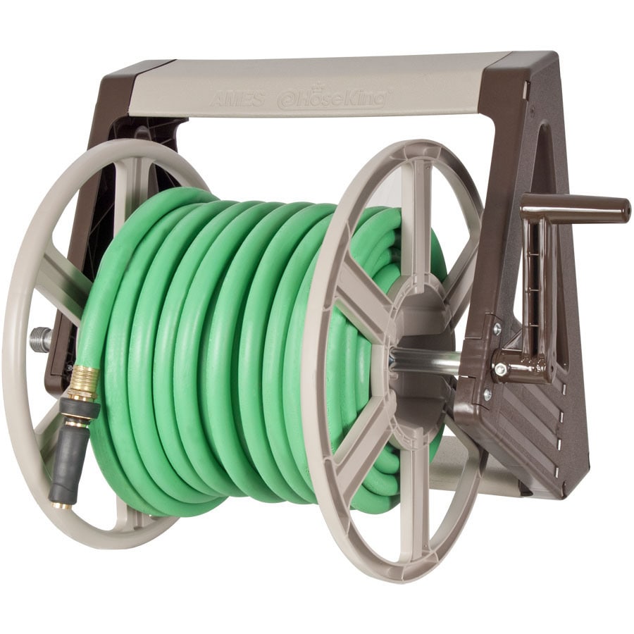 Ames Neverleak 225 ft. Wall Mount Autowinder Brown Hose Cart with Hose  Guide - Case Of: 1; 