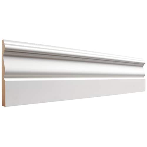 4-1/2-in x 8-ft Primed MDF Baseboard Moulding (Actual: 4.5-in x 8-ft