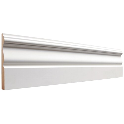 4-1/2-in X 16-ft Primed MDF Baseboard Moulding (Actual: 4.5-in X 16-ft ...