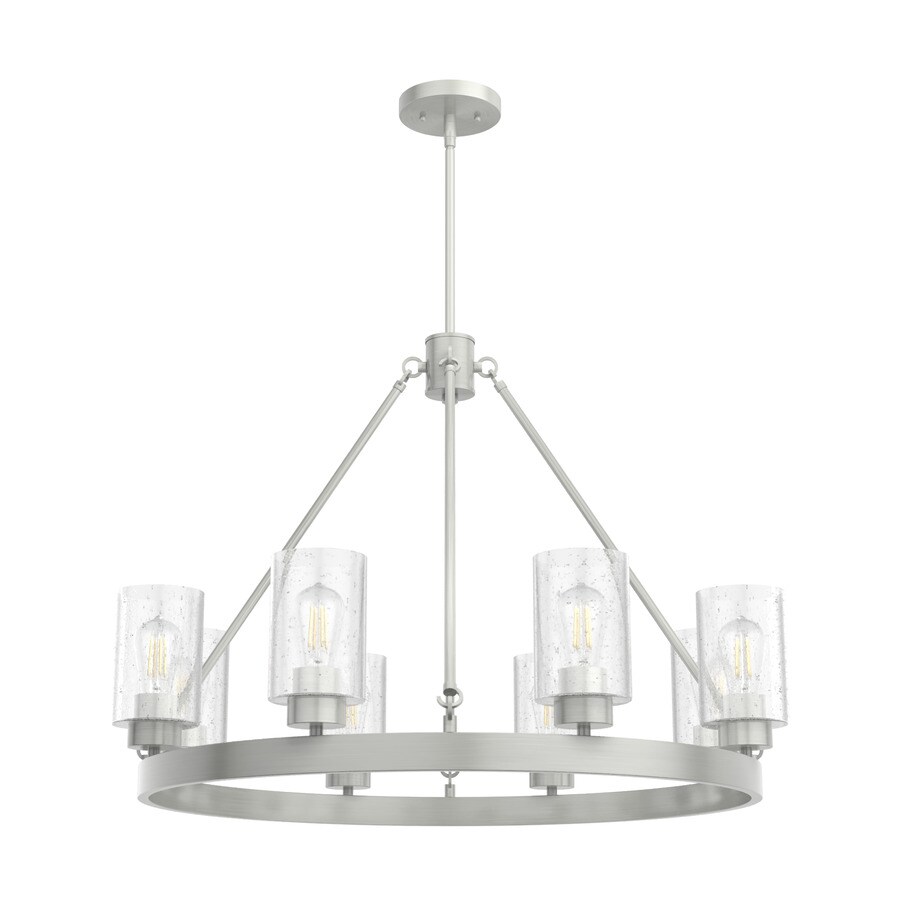 Hunter Hartland 8Light Brushed Nickel Casual Chandelier in the