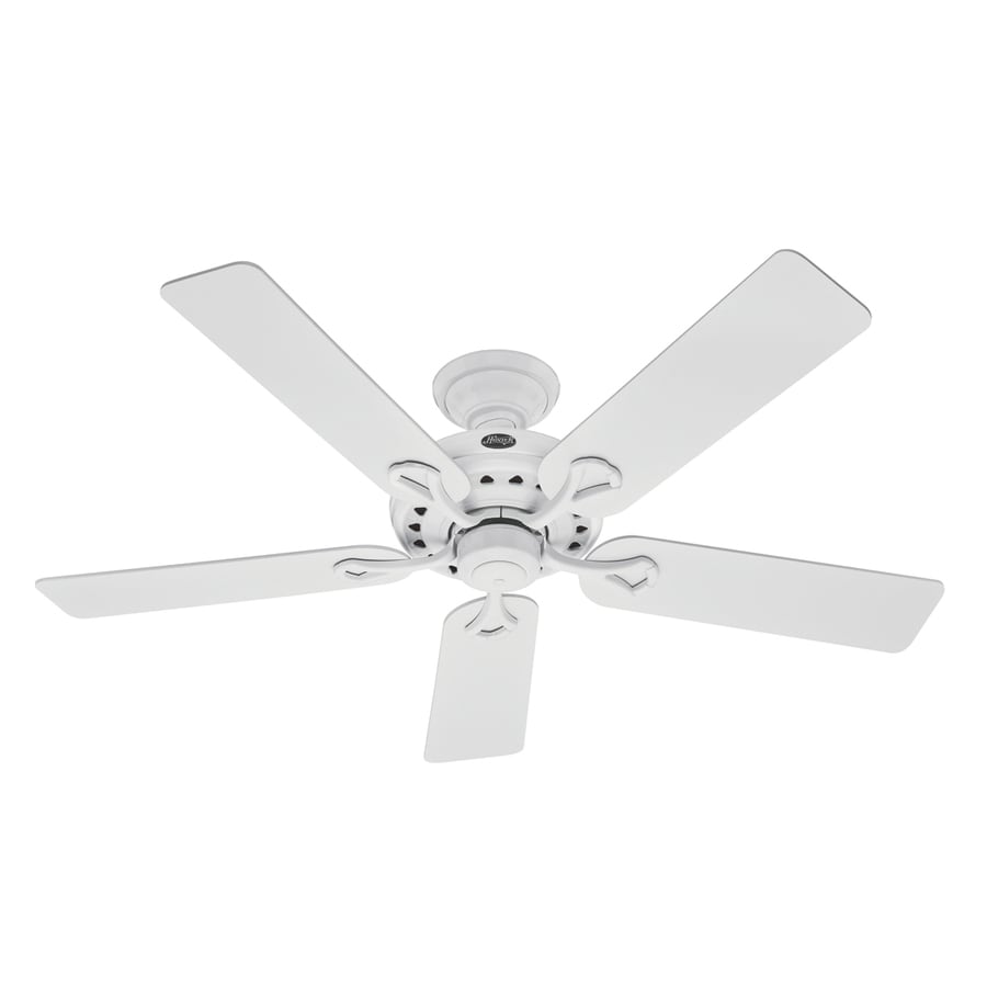 Hunter 52 In Savoy White Ceiling Fan Energy Star At Lowes Com