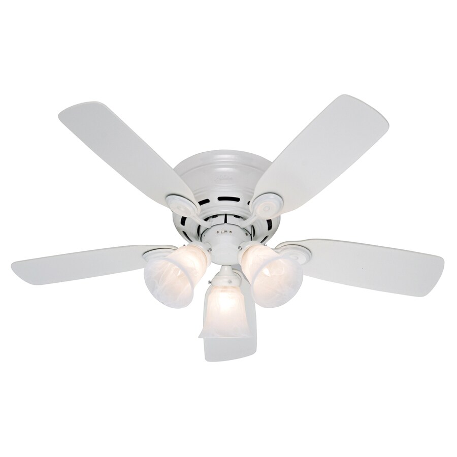 Hunter 42 Low Profile Plus White Ceiling Fan At Lowes Com