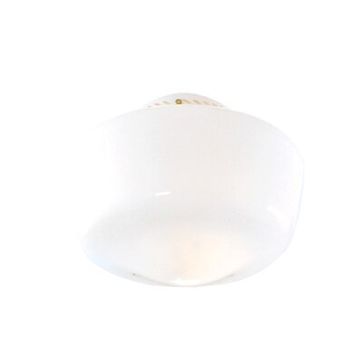 Hunter 7 In H 10 In W White Opal Schoolhouse Ceiling Fan Light