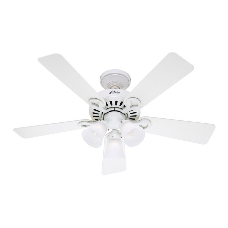 Hunter 44 Ridgefield White Ceiling Fan At Lowes Com