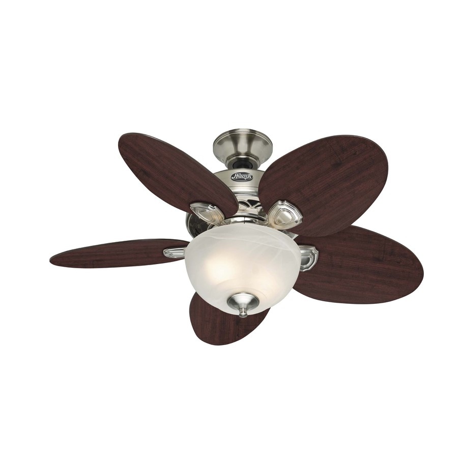 34 In Melrose Brushed Nickel Ceiling Fan With Light Kit