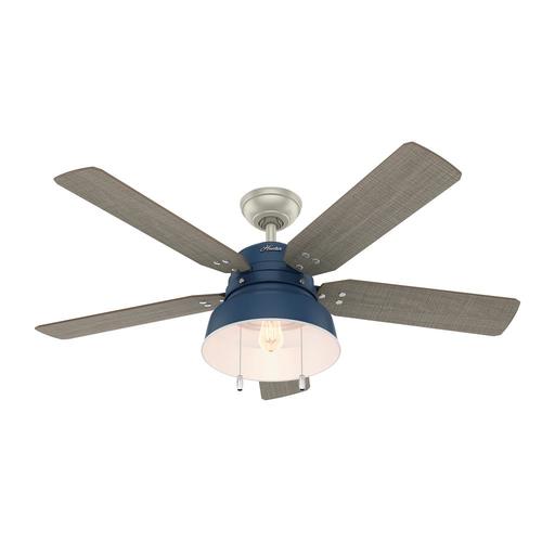 Hunter Mill Valley LED 52in Matte Blue LED Indoor/Outdoor Ceiling Fan
