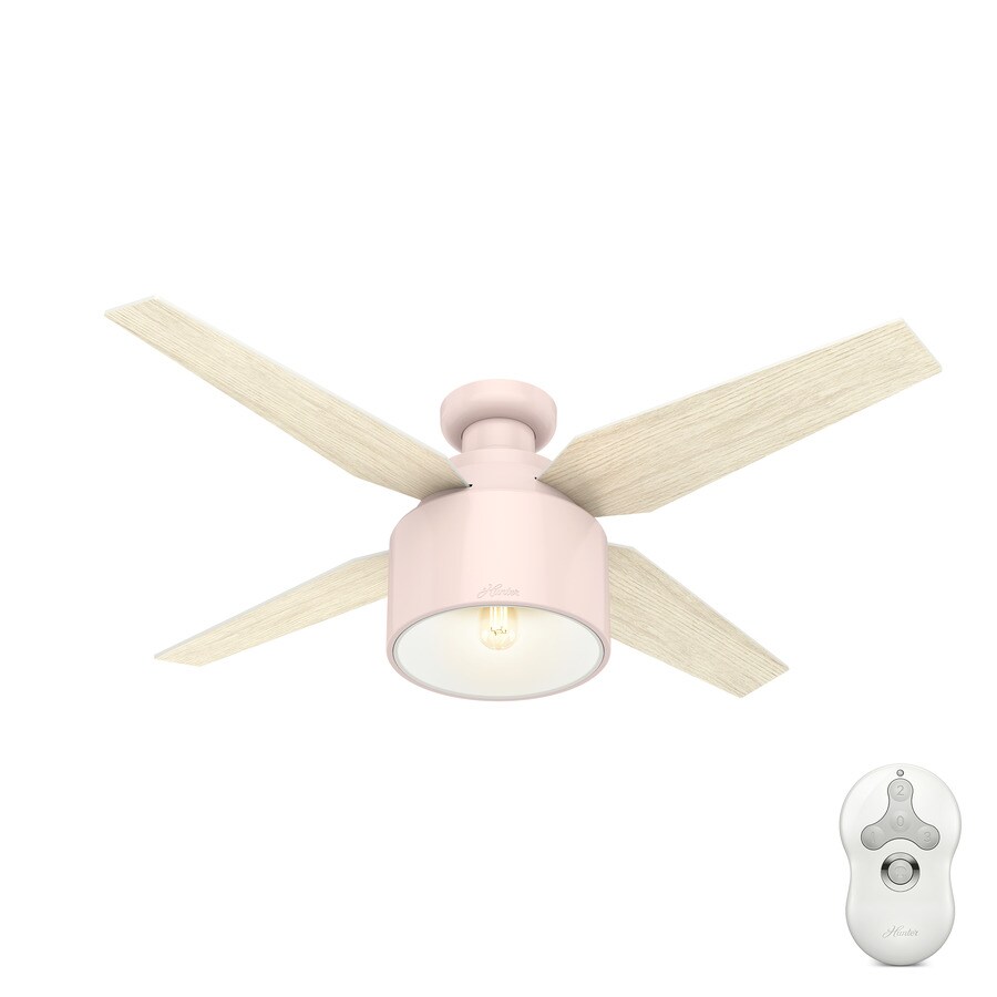 Hunter Cranbrook Led 52 In Matte Pink Led Indoor Flush Mount