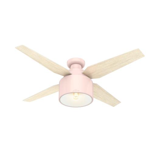 Hunter Cranbrook Led 52 In Matte Pink Led Indoor Flush Mount