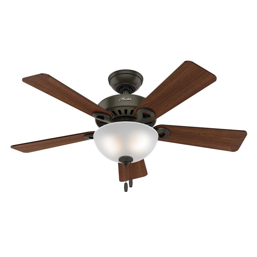 Hunter Ridgefield Bowl 5 Minute Fan 44 In Satin Bronze Indoor