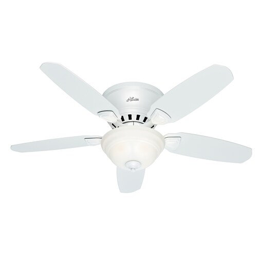 Louden 46 In White Flush Mount Indoor Ceiling Fan With Light Kit