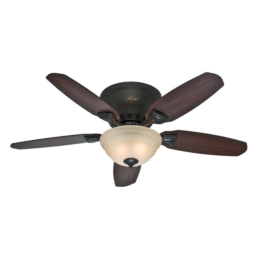 Hunter Louden 46-in Premier Bronze Flush Mount Indoor ...