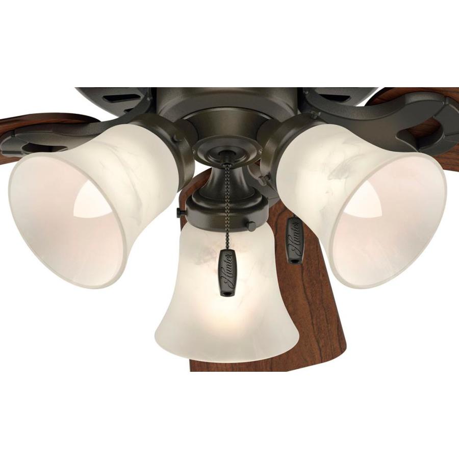 Shop Hunter Ridgefield II 44-in New Bronze Indoor Ceiling Fan with ...