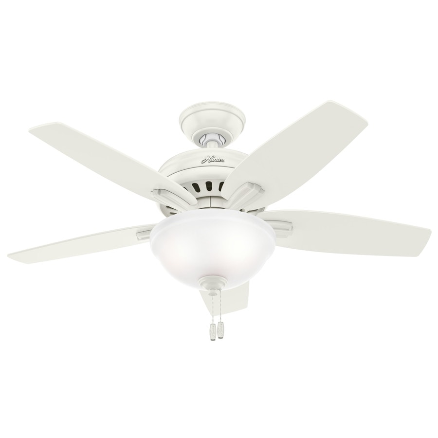 Hunter Newsome 42 In Satin White Indoor Ceiling Fan With Light Kit