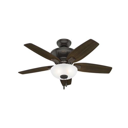 Kenbridge 42 In Satin Bronze Led Indoor Ceiling Fan With Light Kit 5 Blade