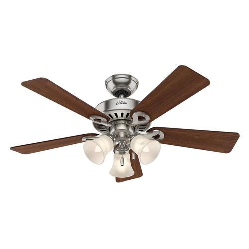 Hunter Ridgefield 44 In Brushed Nickel Led Indoor Ceiling Fan With