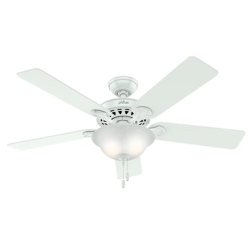 Hunter Waldon 5 Minute Fan 52 In Satin White Indoor Ceiling Fan