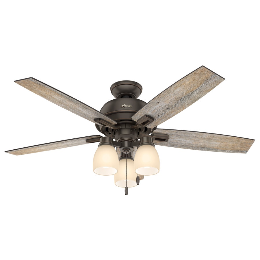 ... Bengal Bronze Downrod or Close Mount Indoor Ceiling Fan with Light Kit