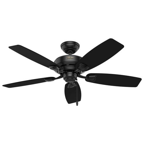 Sea Wind 48 In Matte Black Indoor Outdoor Ceiling Fan 5 Blade