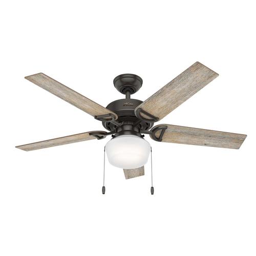 Viola Led 52 In Satin Bronze Led Indoor Ceiling Fan With Light Kit 5 Blade