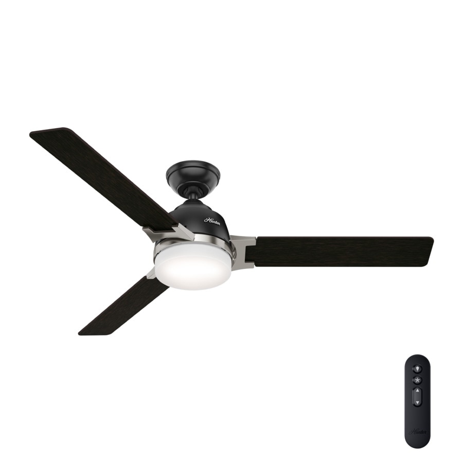Omicron Led 54 In Brushed Nickel Led Indoor Ceiling Fan With Light Kit And Remote 3 Blade