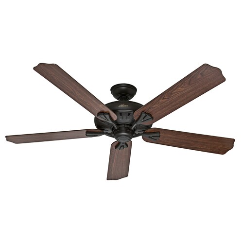 Hunter The Royal Oak 60 In Satin Bronze Indoor Ceiling Fan And