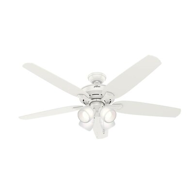 Multi Arm Led 60 In Satin White Led Indoor Ceiling Fan With Light Kit 5 Blade