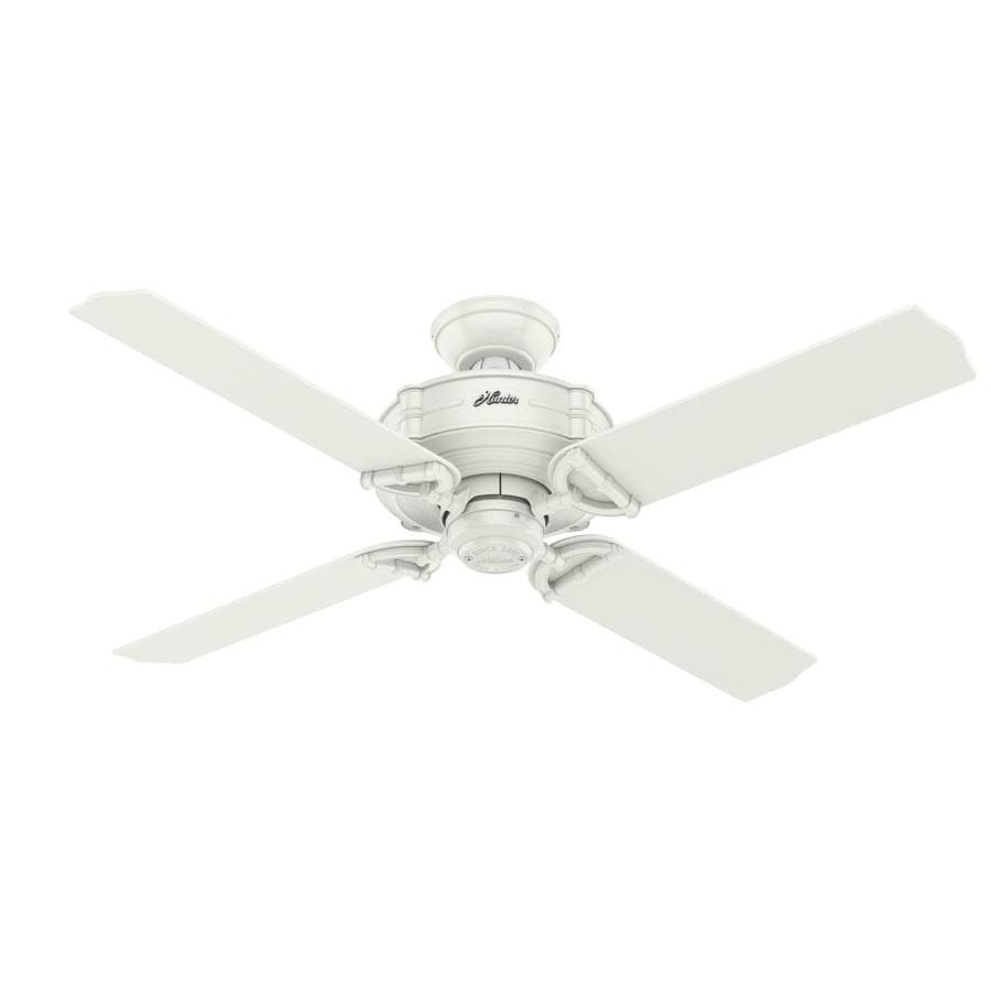 Hunter Brunswick 52 In Satin White Indoor Outdoor Ceiling Fan And