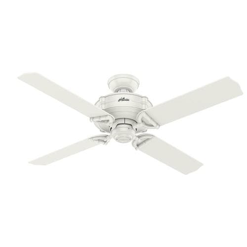 Brunswick 52 In Satin White Indoor Outdoor Ceiling Fan And Remote 4 Blade