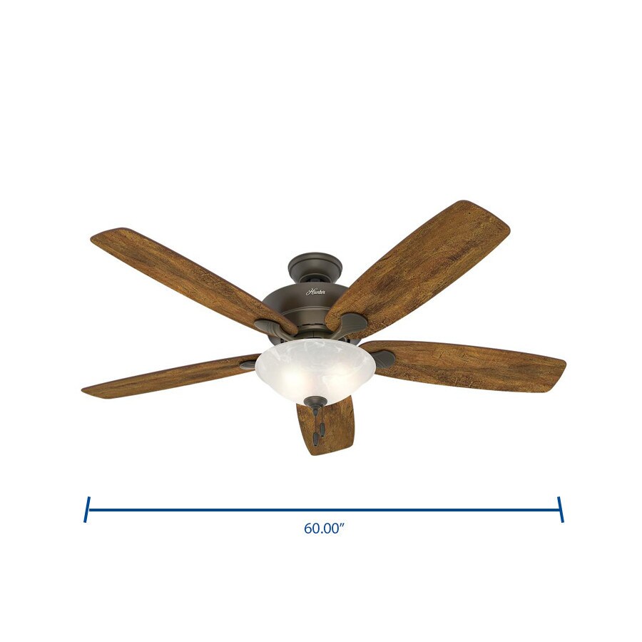 Hunter Regalia Ii 60 In Satin Bronze Led Indoor Ceiling Fan With