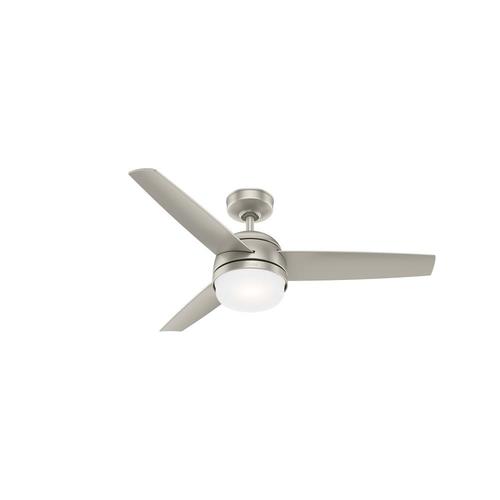 Hunter Midtown Led 48 In Matte Nickel Led Indoor Ceiling Fan With