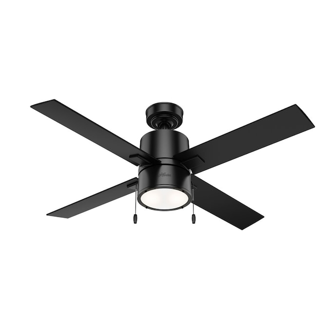 Hunter Beck Led 52 In Matte Black Indoor Ceiling Fan With Matte Black Led Indoor Ceiling Fan