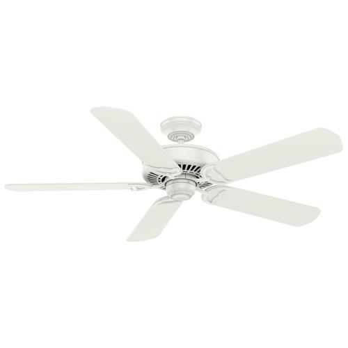 Panama 54 In Satin White Indoor Ceiling Fan And Remote 5 Blade