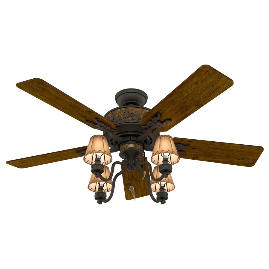 Hunter Adirondack 52 In Antique Bronze Indoor Ceiling Fan With