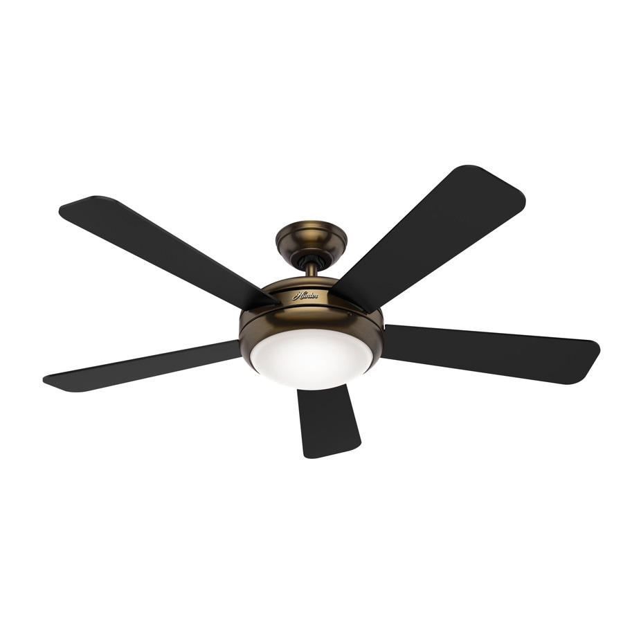 Hunter Palermo 52 In Brushed Bronze Indoor Ceiling Fan With Light