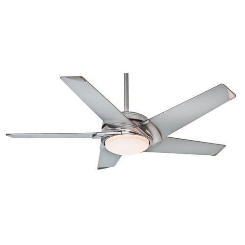 Casablanca Stealth Led 54 In Brushed Nickel Indoor Ceiling Fan With Light Kit And Remote 5 Blade At Lowes Com