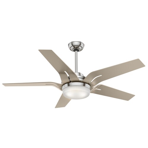 Correne Led 56 In Brushed Nickel Indoor Ceiling Fan With Light Kit And Remote 5 Blade