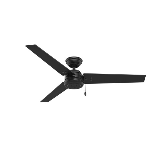 Hunter Cassius 52 In Black Indoor Outdoor Ceiling Fan 3 Blade At Lowes Com