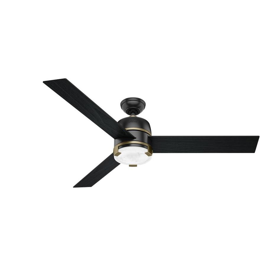 Bureau Led 60 In Matte Black Indoor Ceiling Fan With Light Kit And Remote 3 Blade