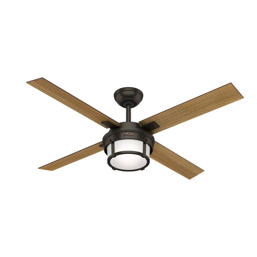 Hunter Maybeck Premier Bronze 52in Indoor Ceiling Fan (4Blade) in the Ceiling Fans department