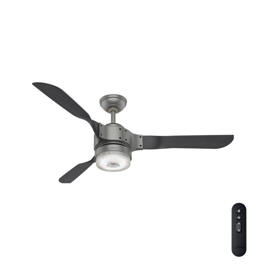 Apache Wifi Enabled 54 In Matte Gray Indoor Ceiling Fan With Light Kit And Remote 3 Blade