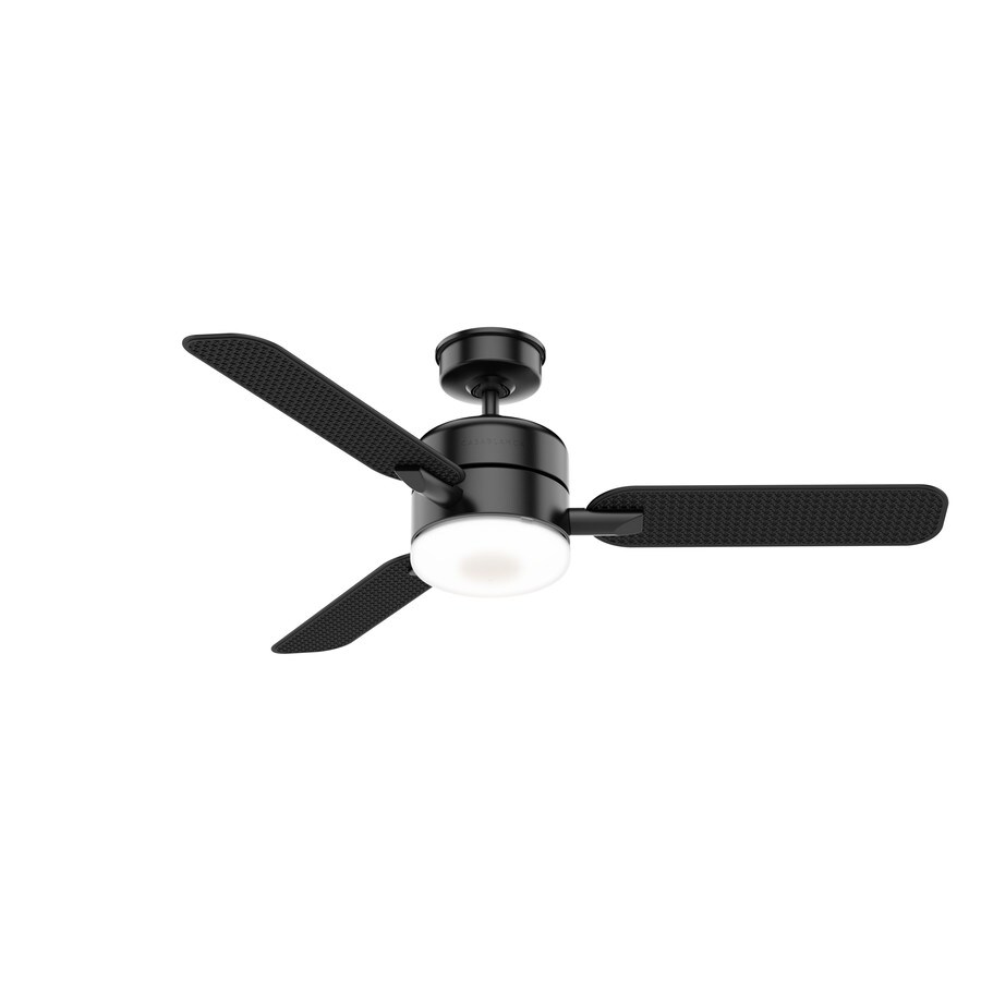 Paume Led 54 In Matte Black Indoor Outdoor Ceiling Fan With Light Kit And Remote 3 Blade