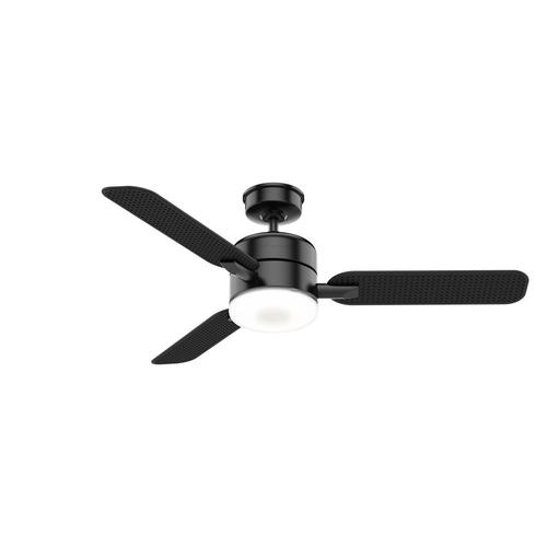 Casablanca Paume Led 54 In Matte Black Indoor Outdoor Ceiling Fan With Light Kit And Remote 3 Blade At Lowes Com