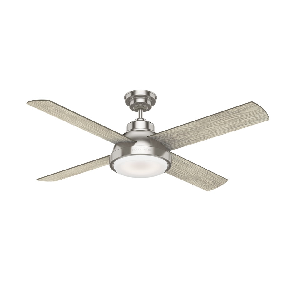 Levitt Led 54 In Brushed Nickel Indoor Ceiling Fan With Light Kit And Remote 4 Blade