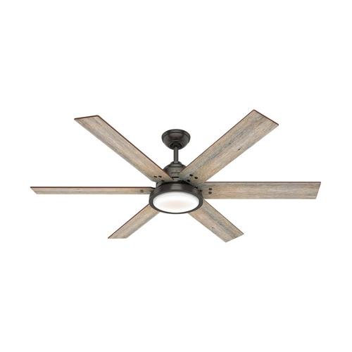 Hunter Warrant Dc Motor 60 In Satin Bronze Indoor Ceiling Fan With