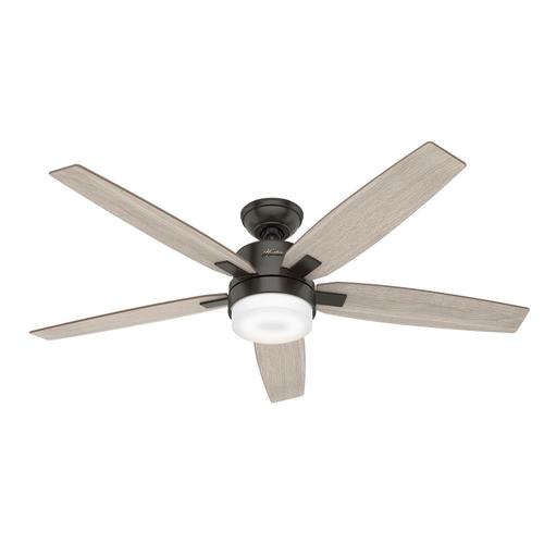 Hunter Windemere Ii Led 54 In Brushed Bronze Indoor Ceiling Fan With Light Kit And Remote 5 Blade At Lowes Com